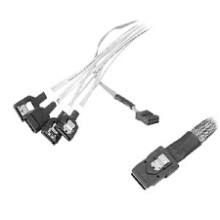 Front Large. SIIG - Internal mini-SAS SFF-8087 to 4x SATA Fanout Cable - 75cm - Black.