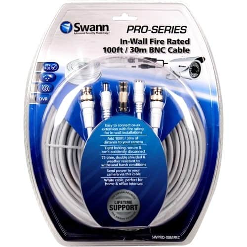 Swann - PRO Video/Power Cable - White-Front_Standard