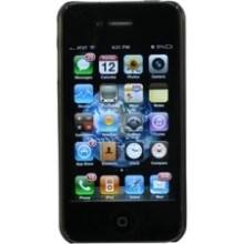 Front Large. Fosmon - Ultra Thin Silicone Case for Apple iPhone 4 / 4S - Black.