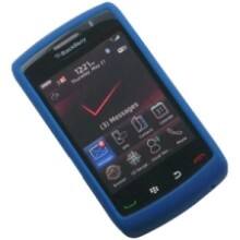 Front Large. Fosmon - Rubberized Protective Skin Case for BlackBerry Storm - Blue.