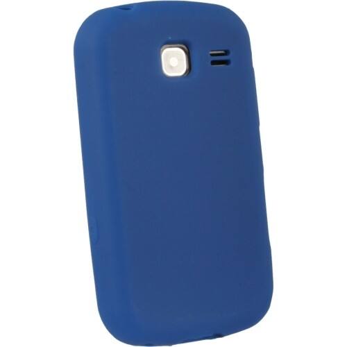 Front Standard. Wireless Xcessories - Silicone Sleeve Compatible with Samsung R380 Freeform 3/Comment - Dark Blue.