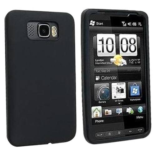 Front Standard. Fosmon - Translucent Protective Carrying Silicone Case for HTC HD2 - Translucent Black.
