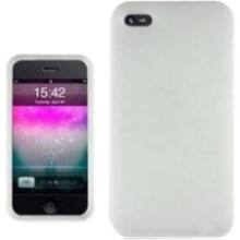 Front Large. Fosmon - Translucent Silicone Case for Apple iPhone 4 - Clear White.