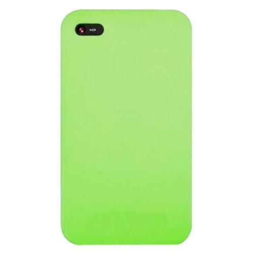 Front Standard. Fosmon - Translucent Silicone Case For Apple iPhone 4 - Green.