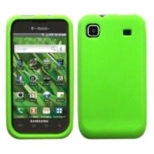 Front Large. Fosmon - Translucent Protective Silicone Case for Samsung Vibrant T959 - Green.