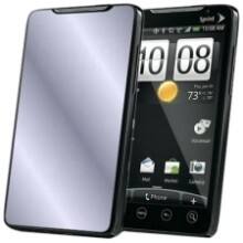 Front Large. Fosmon - 3 Pack Mirror Screen Protector Premium Quality for Sprint HTC Evo 4G.