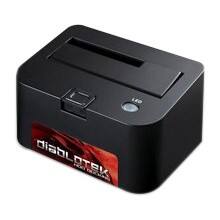Front Large. Diablotek - EN3525D Drive Dock - Black.