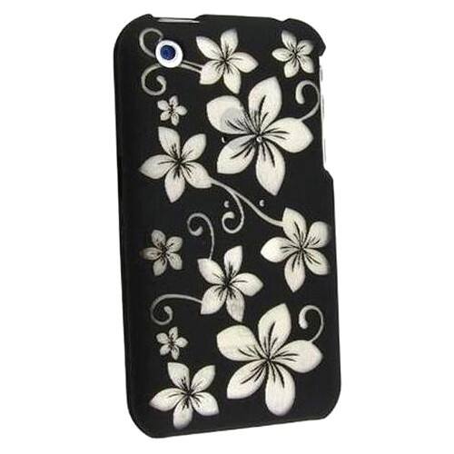 Front Standard. Fosmon - Ruberrized Plastic Carrying Case for Apple iPhone 3G / 3GS - Black, White.