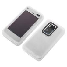 Front Large. Fosmon - Clear Protective Silicone Carrying Case Skin for Nokia N900 - Clear.