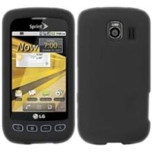 Front Large. Fosmon - Silicone Protective Carrying Case for Optimus S / U - Black.