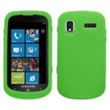 Front Large. Fosmon - Protective Silicone Case For Samsung Focus i917 - Green.