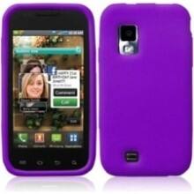 Front Large. Fosmon - Protective Silicone Carrying Case Skin for Samsung Fascinate - Purple.