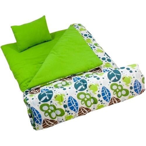 Front Standard. Wildkin - Lily Frogs Sleeping Bag.
