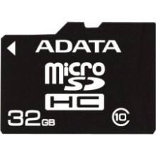 Front Large. Adata - AUSDH32GCL10-RA1 32 GB MicroSD High Capacity (microSDHC) - 1 Card - Retail.