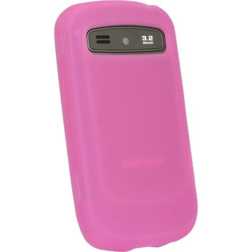 Front Standard. Wireless Xcessories - Silicone Sleeve Compatible with Samsung R720 Admire/Vitality/Rookie - Dark Pink.