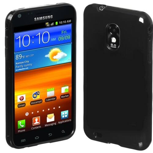 Front Standard. Cimo - Gloss Back Flexible TPU Case for Samsung Galaxy S II, Sprint Epic 4G Touch - Black.