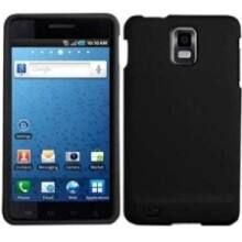 Front Large. Fosmon - Rubberized Protective Case For Samsung Infuse 4G - Black.