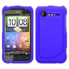 Front Large. Fosmon - Translucent Silicone Case For HTC Incredible S - Blue.