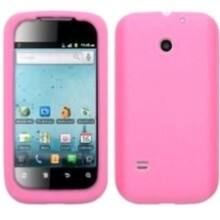 Front Large. Fosmon - Silicone Protective Case Skin Cover for Huawei Ascend II - Pink.