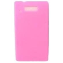 Front Large. Fosmon - Silicone Protective Case Skin Cover for Motorola Triumph - Pink.