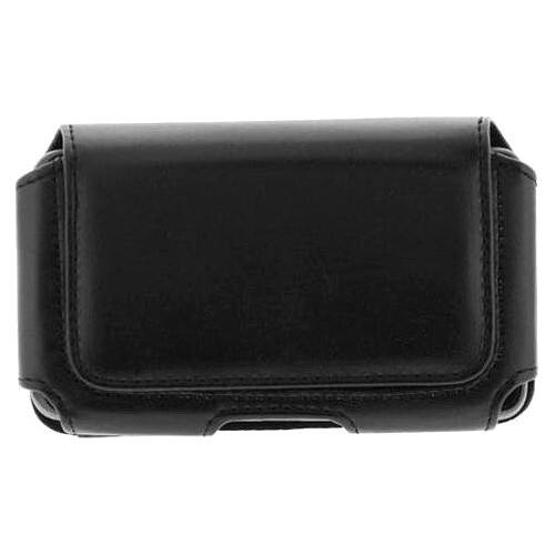 Front Standard. Fosmon - Leather Flap Case For Samsung Galaxy S 2 / S II - Black.