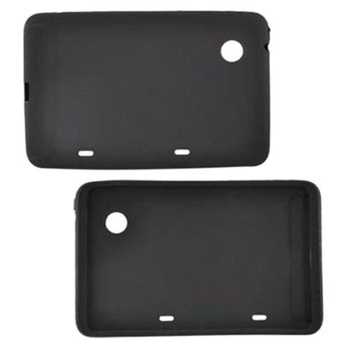 Front Standard. Fosmon - Silicone Protective Case for HTC Flyer - Black.