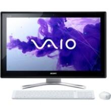 Front Large. Sony - 24" Touchscreen VAIO All-in-One Computer - 8 GB Memory - 1.50 TB Hard Drive - White.