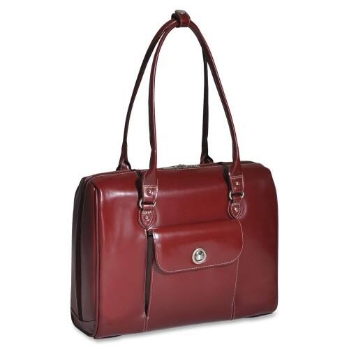 Front Standard. McKlein USA - Marycrest Ladies 15.4 in. Laptop Tote by - Red.