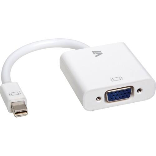 Front Standard. V7 - DisplayPort/VGA Cable - White.