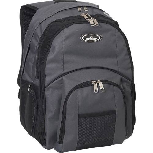 Front Standard. Everest - Carrying Case (Backpack) for 15" Notebook, - Black.