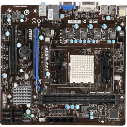 Front Standard. MSI - Desktop Motherboard - AMD A55 Chipset - Socket FM1.