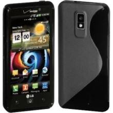 Front Large. Cimo - S-Line Flexible TPU Case for LG Spectrum (VS920) - Black.