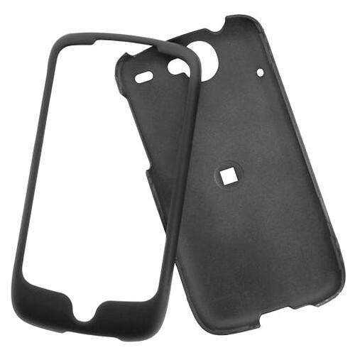 Front Standard. GTMax - Hard Rubberized Carrying Case for HTC Nexus One - Black.