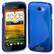 Front Large. Cimo - S-Line Back Flexible TPU Case for HTC One S (T-Mobile) - Blue.
