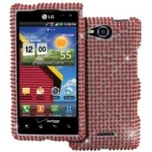 Front Large. Empire - Bling Diamante Case for LG Lucid 4G VS840.