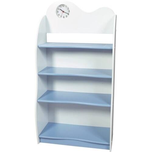 Front Standard. Gift Mark - Four Tier Wood Bookcase with Clock.