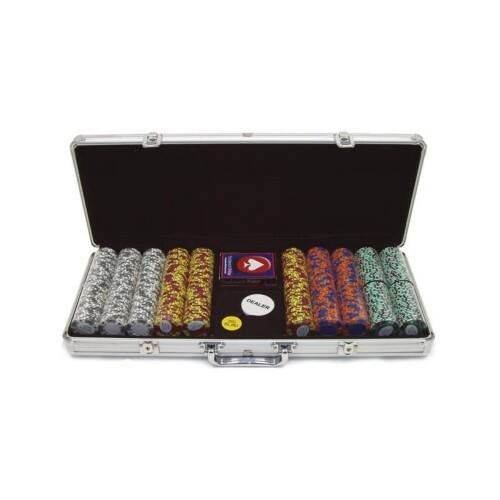 Front Standard. Trademark - Trademark Poker Tri-Color Suit Design Set with Aluminum Case - 300 Chips.