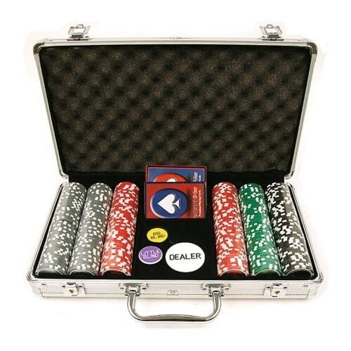 Front Standard. Trademark - Trademark Poker 300 Chips 15g Clay Welcome to Las Vegas Set with Aluminum Case.