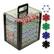 Front Standard. Trademark - Trademark Poker 1000 Chips 11.5g Dice-Striped Poker Set in Acrylic Carrier.