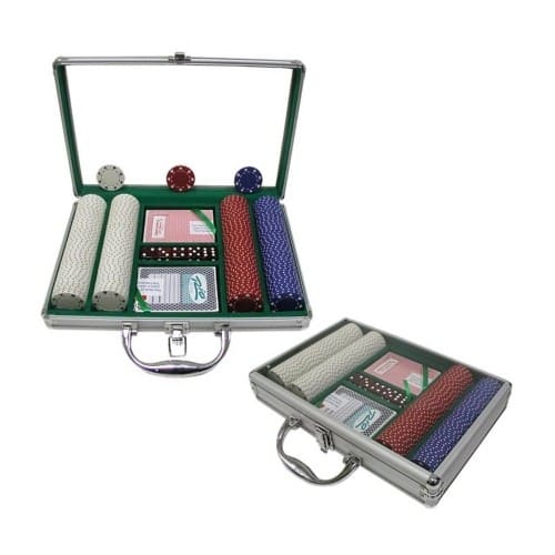 Front Standard. Trademark - Trademark Poker 200 Chips 11.5g Suited Set with Clear Cover Aluminum Case.