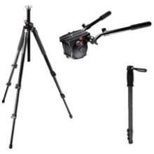 Front Large. Manfrotto - Tripod Bundle with 516 Pro Fluid Head & Monopod.