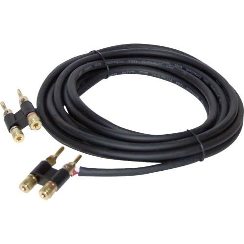 Front Standard. Pyle - 15 Feet 12 Gauge Banana Plug to Banana Plug Speaker Cable - Black.