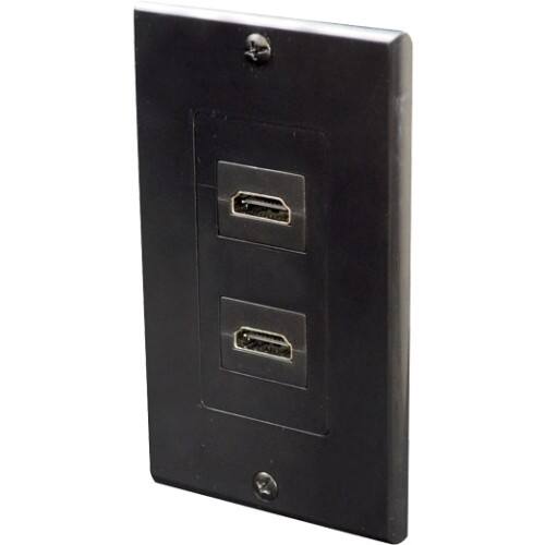 Front Standard. Pyle - Dual HDMI Wall Plate 90 Degree Exit Ports.