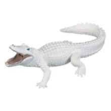 Front Large. Safari - Wild Wildlife Alligator - White.