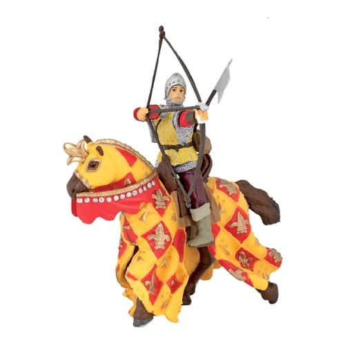 Front Standard. SAS Papo - Red Medieval Horse.