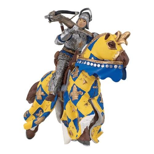 Front Standard. SAS Papo - Blue Medieval Horse.