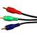 Front Standard. Comprehensive - Standard Series General Purpose 3 RCA Component Video Cable 6ft.