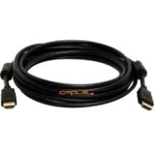 Front Large. Cmple - High Speed HDMI Cable with Ferrite Cores 30AWG -15FT - Black.