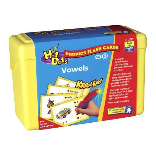 Front Standard. Hot Dots - Phonics Activity Cards, Vowels.