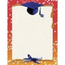 Front Large. Hayes - Graduation Border - 8.50" x 11".